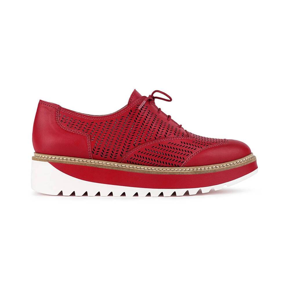 NEW REX SHOES women's liz tie-up oxford shoes in sangre